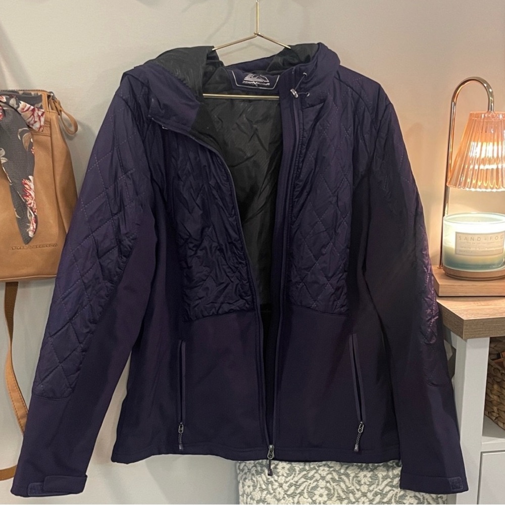 Women's Quilted Jacket - dark purple